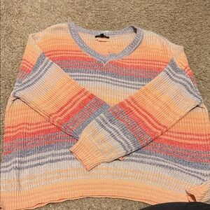 Striped Multicolor V-Neck Sweater